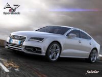 Audi A7 S7 Sportback 3D model with simple interiors and multiple formats for rendering