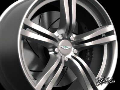 Aston Martin V8 rim 3D model in high poly with multiple formats