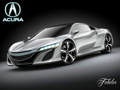 3D model of Acura NSX and customizable parts.