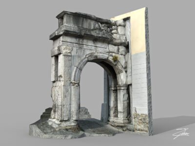 Real-time ready 3D model of the Arch of Riccardo, with 4096x4096 textures and real-world scale.