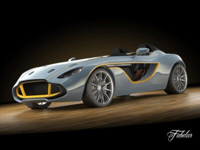 Aston Martin CC100 rigged 3D model with high-quality textures and multiple formats