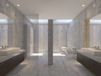 Bathroom 38 highpoly 3D model with customizable materials, suitable for renderings and animations.