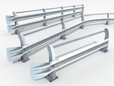 3D model of guardrails for architectural and street design projects