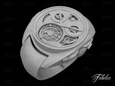 AkriviA Tourbillon Monopusher Chronograph 3D Model (No Textures)