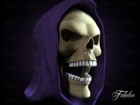 Skeletor 3D head model from Masters of the Universe, realistic polygonal character with Vray materials and 2048x2048 textures