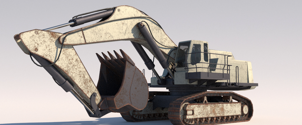 Excavator Liebherr 984 3D model, vehicles category