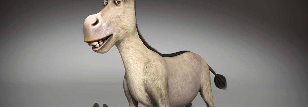 Shrek Donkey 3D model, animals category